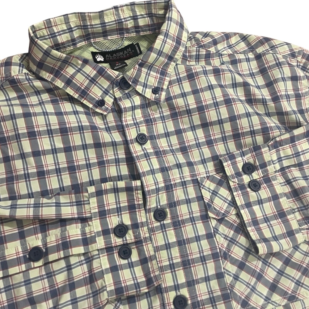 Alaskan Hardgear Vented Plaid Button-Down Shirt Men's XL Outdoor Work Fishing‎